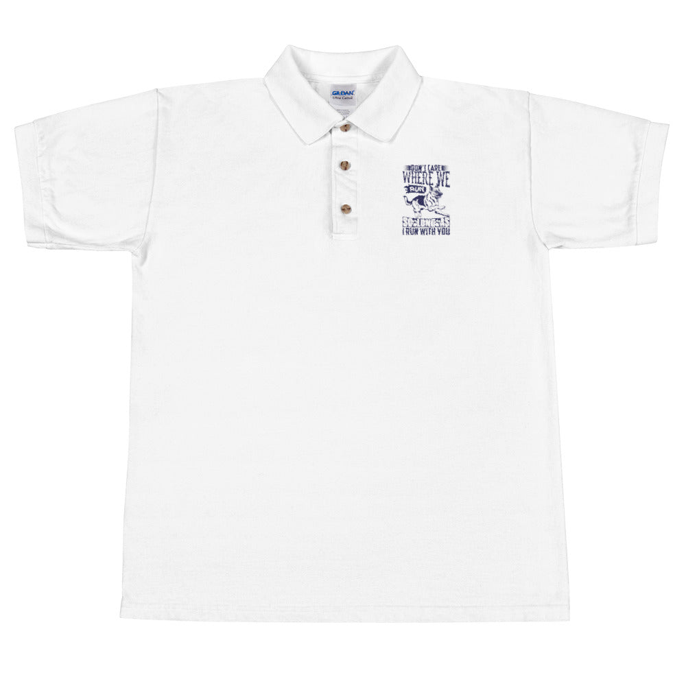 Run Embroidered Polo Shirt