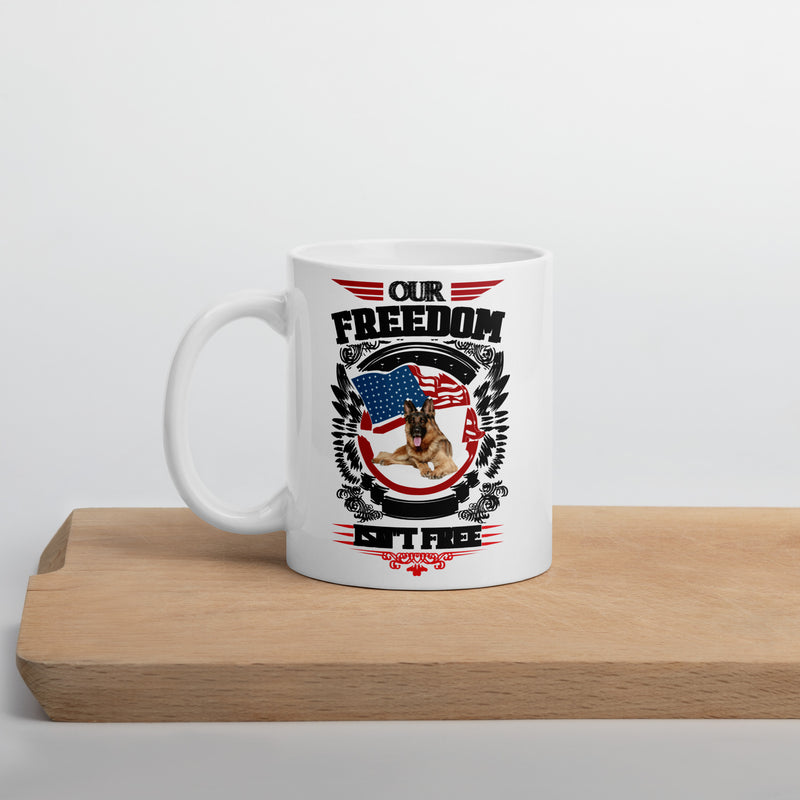 Freedom White glossy mug